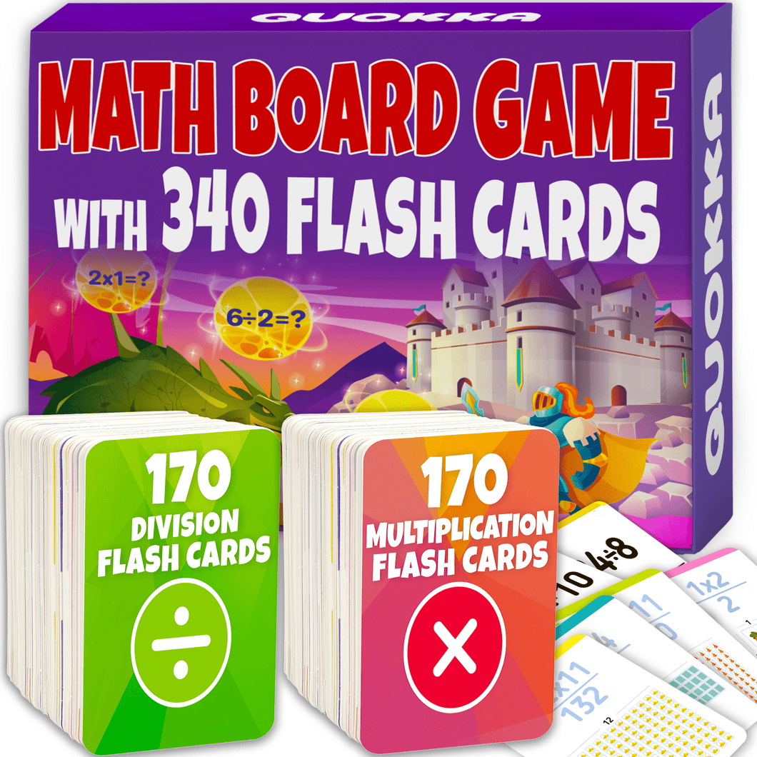 Math Board Game with 340 Flash Cards