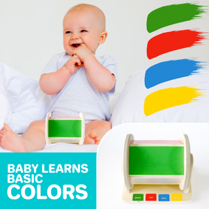 Montessori Toy | Rainbow Spinning Drum | Baby Mirror | Bell Inside | Non Slip Base