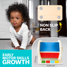 Load image into Gallery viewer, Montessori Toy | Rainbow Spinning Drum | Baby Mirror | Bell Inside | Non Slip Base
